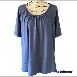 💛 3/$25 Country Blue Eyelet Blouse